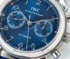 Swiss 7750 IWC Schaffhausen Portuguese Replica Watch SS Blue Leather Strap (4)_th.jpg